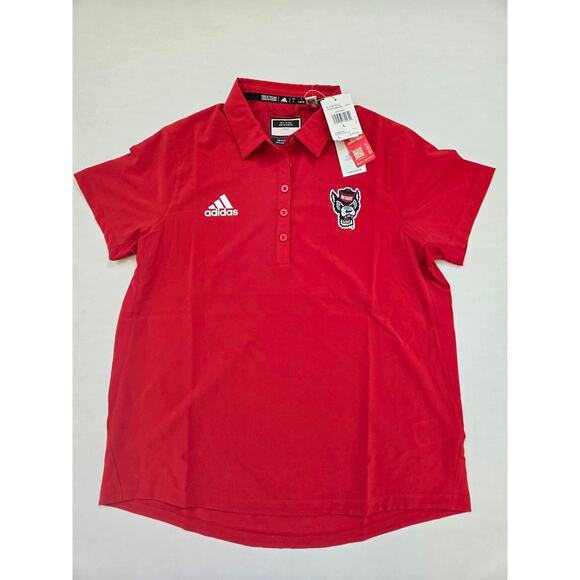 NWT Adidas Women's Large NC State Wolfpack Primegreen Golf Active Polo Shirt - Picture 1 of 3